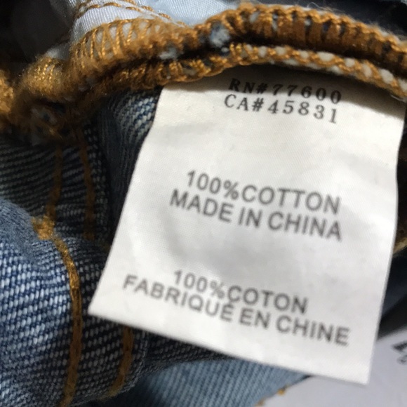 Sandrine Rose X Free People Distressed Denim Jeans Indigo Button Fly 24 NWT - Picture 7 of 7